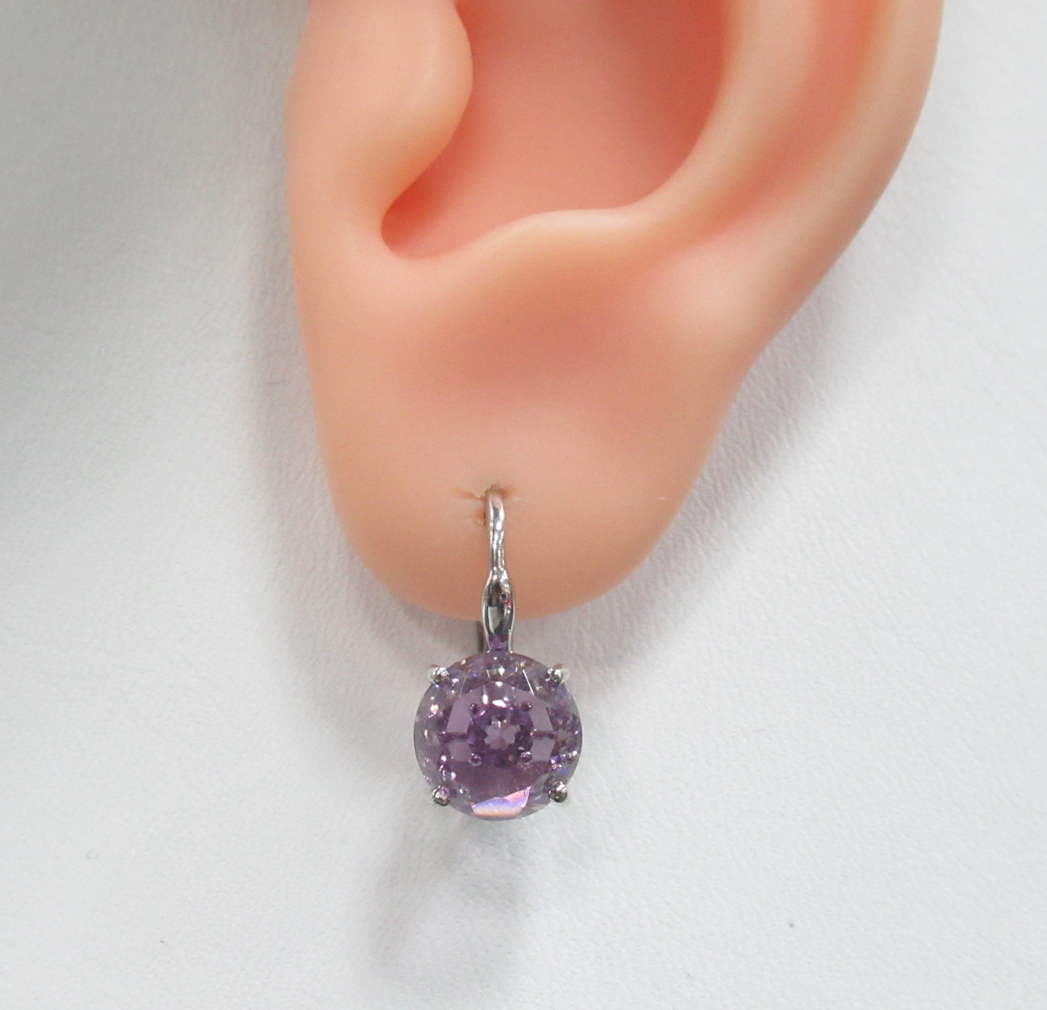 Серебряные серьги с аметистами